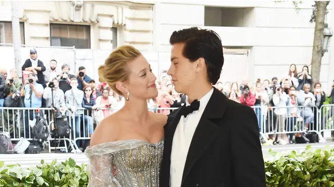 Lili Reinhart and Cole Sprouse attend the Heavenly Bodies: Fashion & The Catholic Imagination Costume Institute Gala