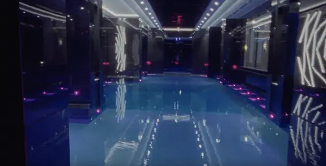 The rapper has an indoor pool
