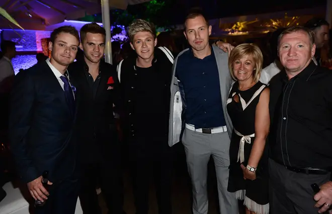 Niall Horan with his family at the One Direction This Is Us premier