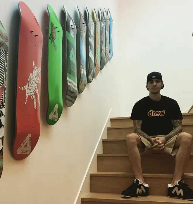 Justin Bieber has a skateboard collection