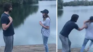 Jamie Jewitt pretended to propose to Camilla Thurlow in this SAVAGE video.