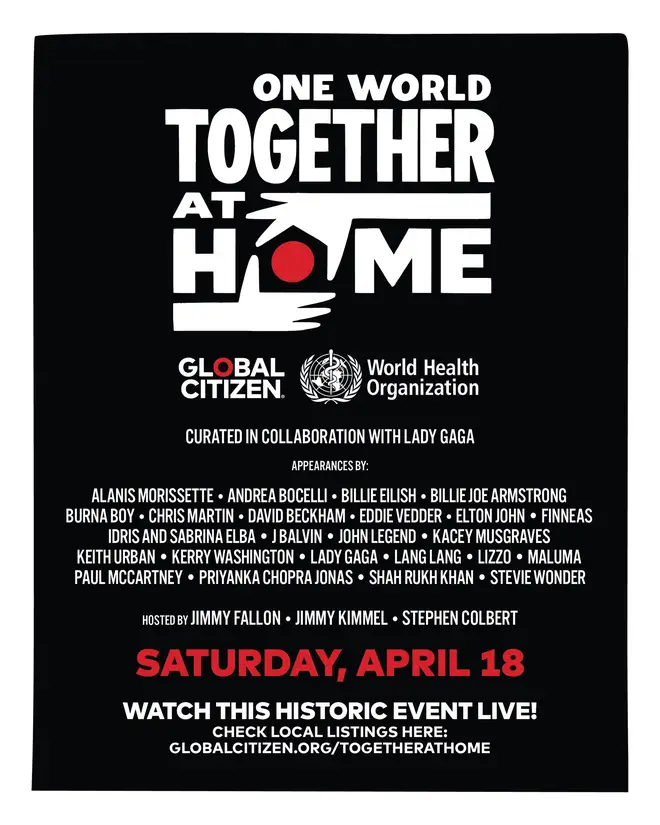 One World: Together At Home has a star-studded line up