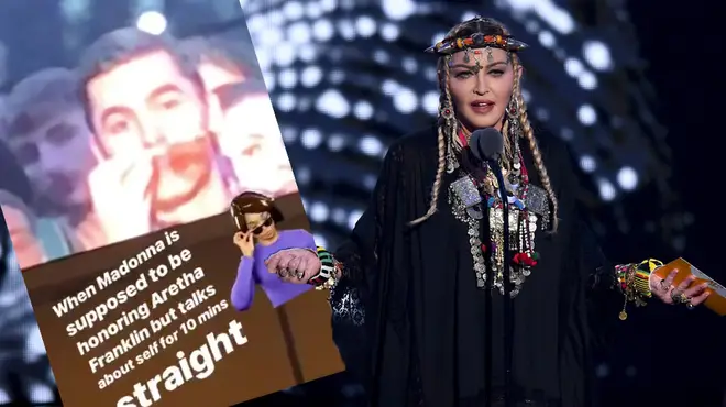 Madonna&squot;s tribute to Aretha Franklin was criticised for being "self-indulgent".