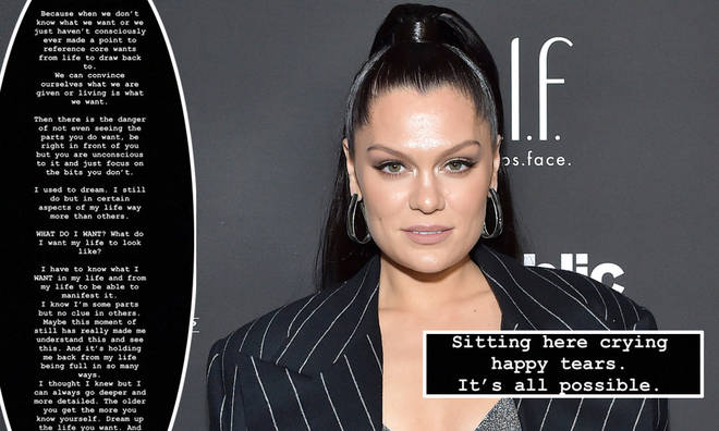 Jessie J shared an impassioned post about what she wants from her life