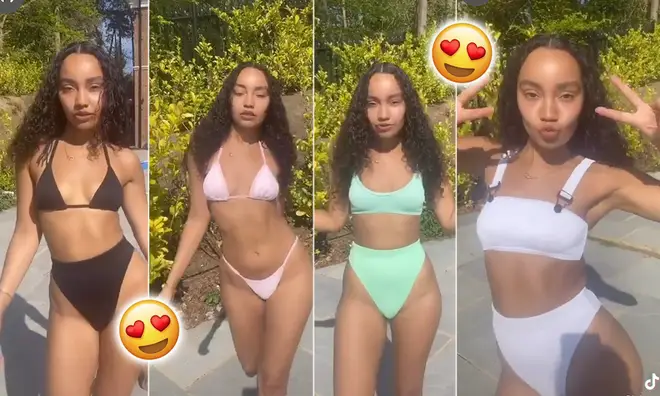 Leigh-Anne Pinnock showed Little Mix fans her iconic swimwear collection