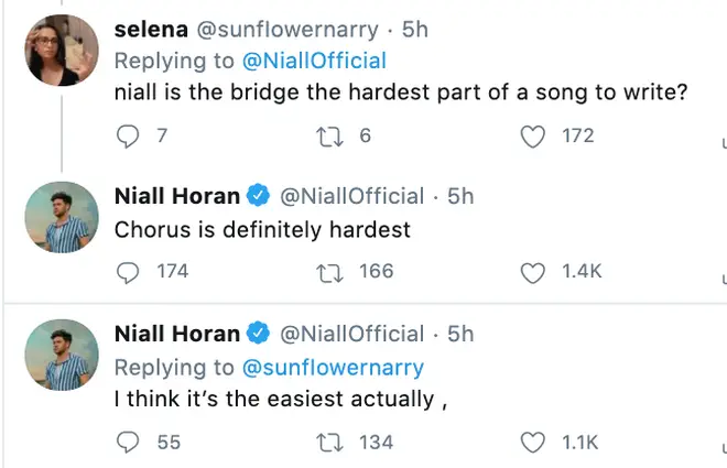 Niall Horan chats to fans about the song writing process