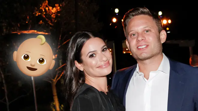 Lea Michele is expecting, with her husband