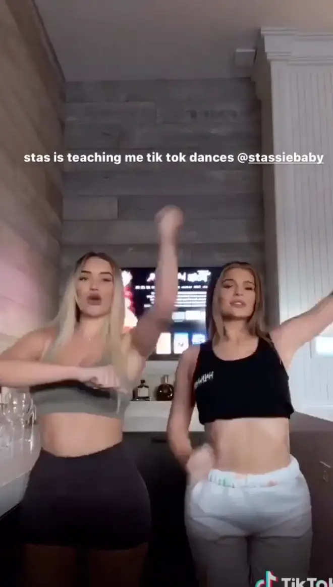 Kylie Jenner and Stassie spent the day attempting TikTok dances