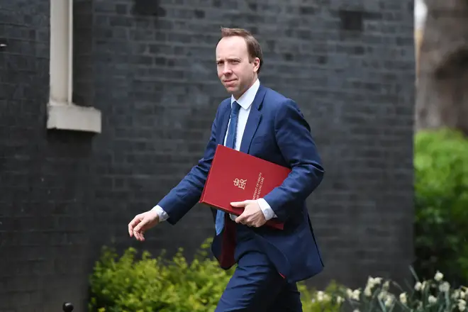 Matt Hancock entering 10 Downing Street