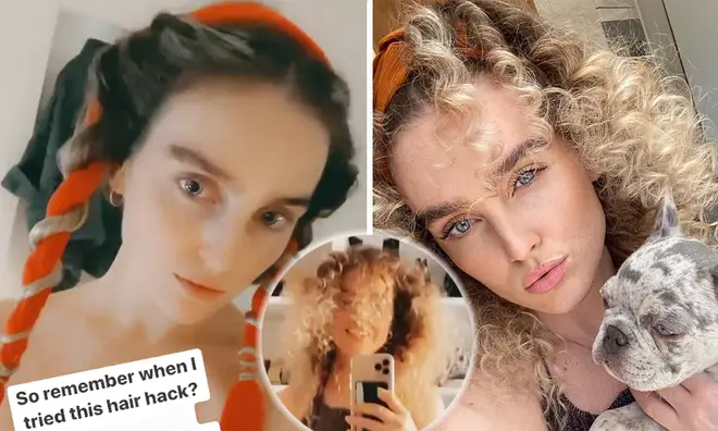 Perrie Edwards tries out curly hair hack with incredible results