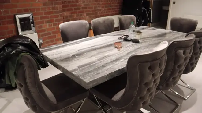 Tommy Fury picked out the table for their plush dining area