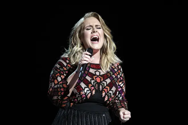 Adele usually has shoulder-length blonde hair