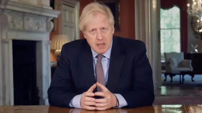 Prime Minister Boris Johnson addresses the nation on Sunday evening