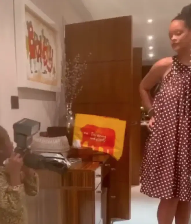 Rihanna confirmed her UK residential status when this Sainsbury's bag was spotted in one of her videos