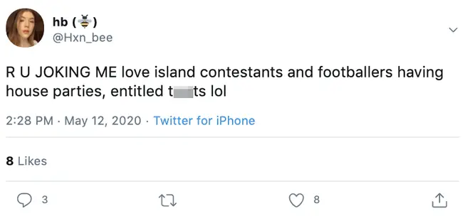 Love Island fans vented their frustration about the stars 'ignoring' lockdown rules