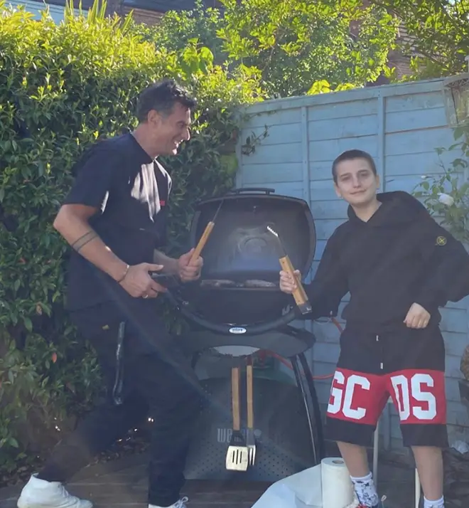 Dua Lipa's family celebrated with a BBQ in the garden