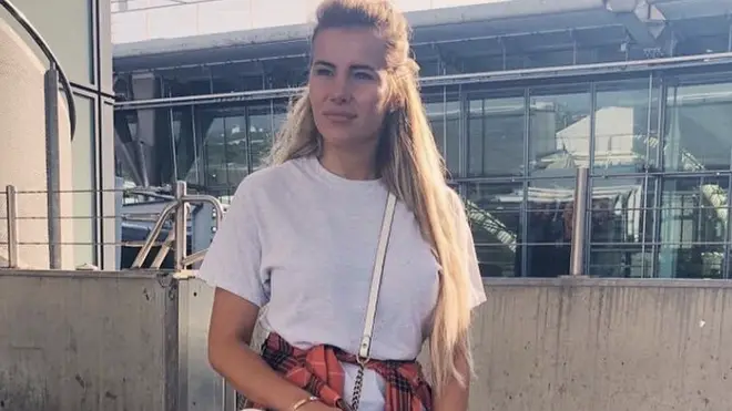 TOWIE's Georgia Kousoulou at the airport before filming in Sardinia
