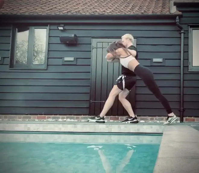 Olly Murs' video dunking his girlfriend in the pool went viral