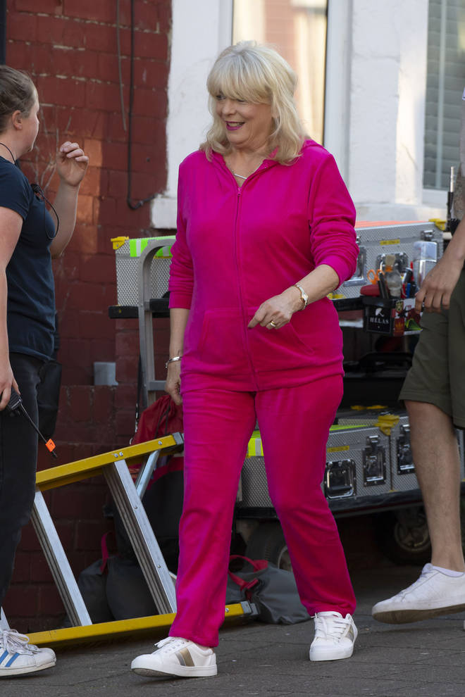 Alison Steadman AKA Pam spotted filming Gavin And Stacey in Barry, Wales