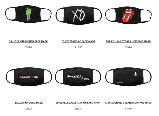 Artists part of Universal Music Group have released face masks to raise money