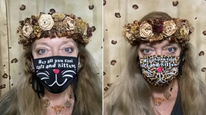 Carole Baskin has used her famous catchphrase on her face coverings