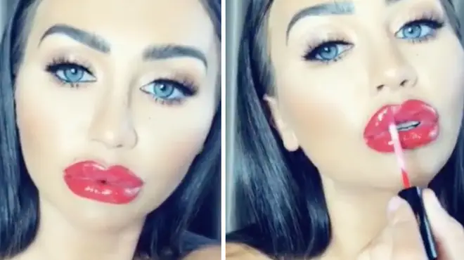 Lauren Goodger's lips look bigger than ever.