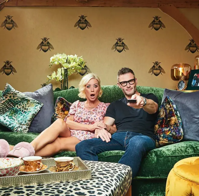 Denise Van Outen and partner Eddie are on the new series of Celebrity Gogglebox 2020