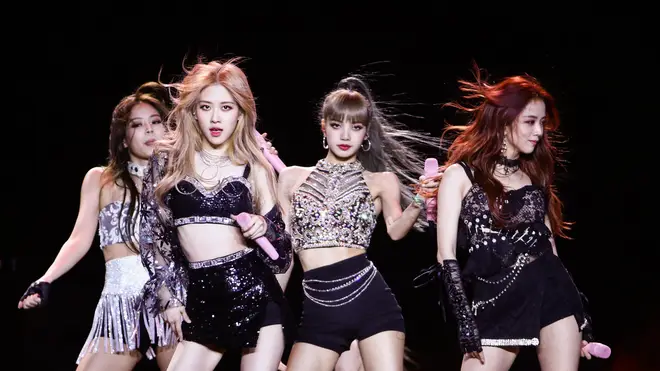 BLACKPINK on stage at the 2019 Coachella Valley Music And Arts Festival