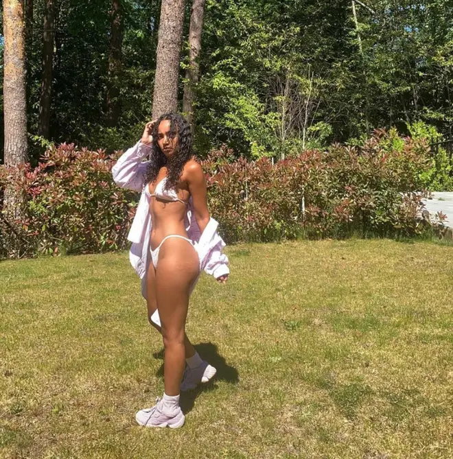 Leigh-Anne Pinnock and Andre Gray have a huge back garden