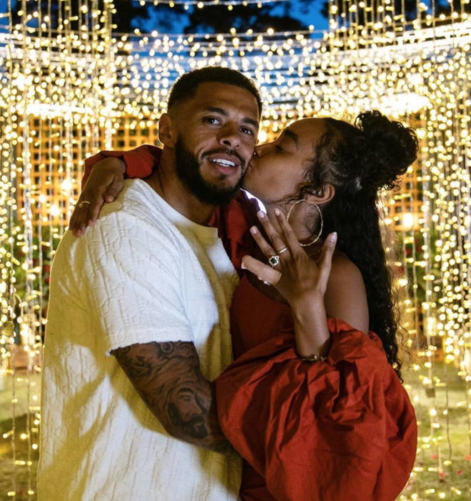 Leigh-Anne and Andre got engaged in the garden of their mansion
