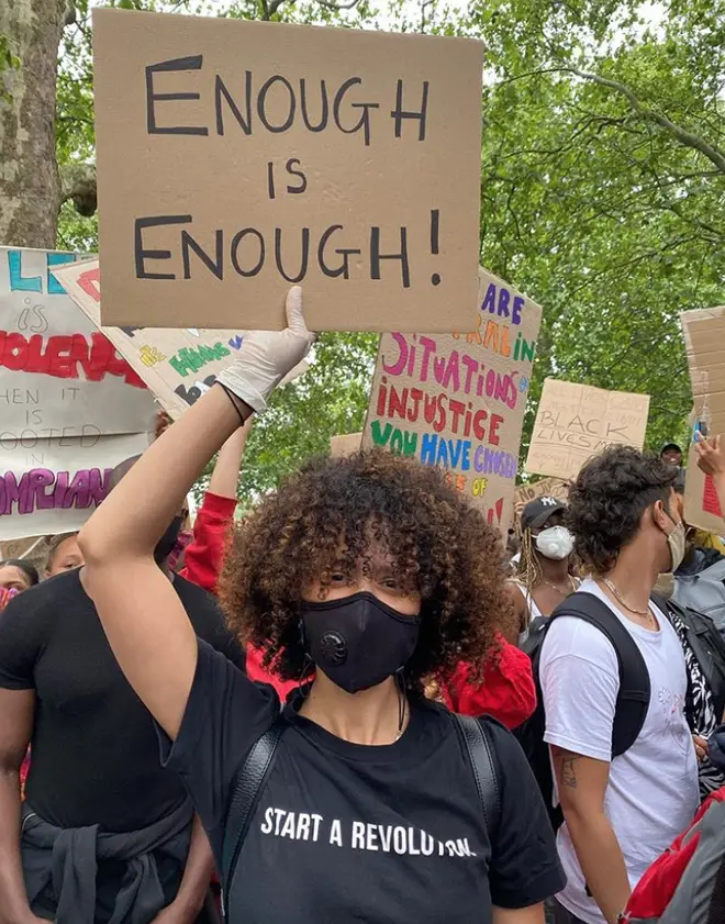 Nathalie Emmanuel said she 'cried grown woman tears' at the rally