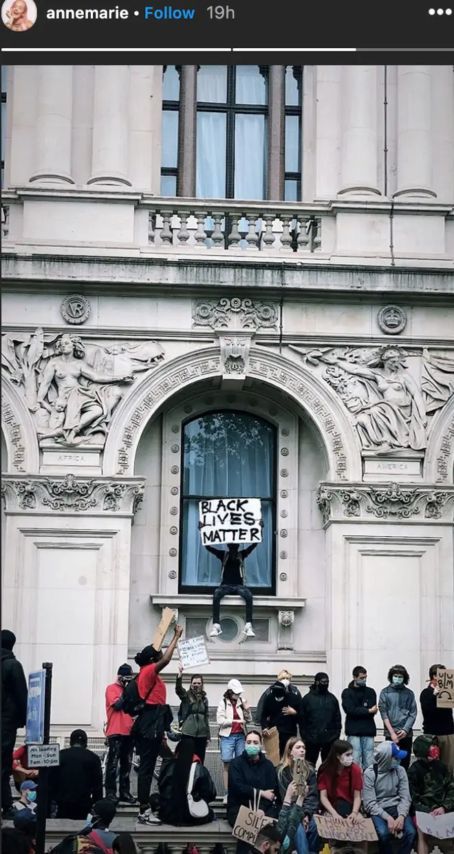 Anne-Marie joined the march for justice in London