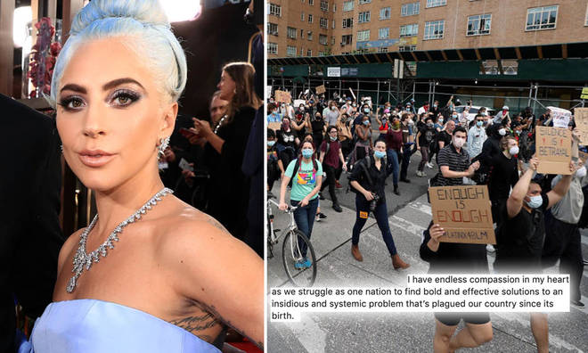 Lady Gaga shared an impassioned statement after seeing the protests across the US