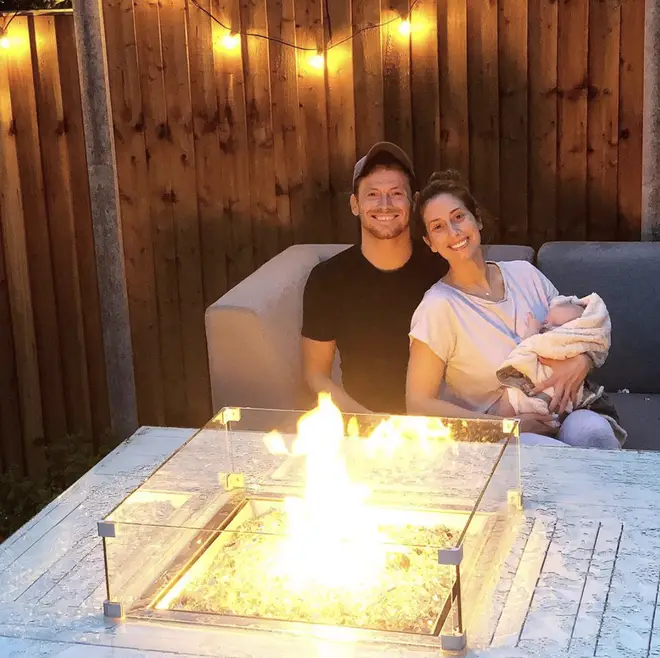 Joe Swash and Stacey Solomon have a gorgeous fire pit