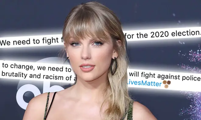 Taylor Swift is urging her followers to vote