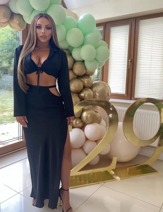 Jesy Nelson stunned in a black gown on her birthday