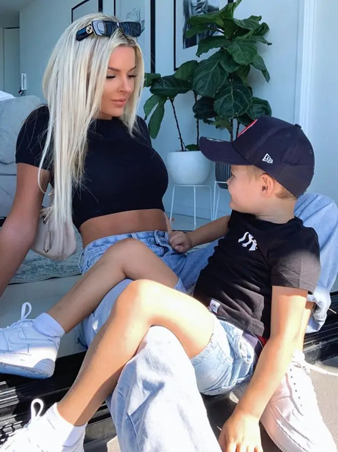 Love Island's Kim has a son