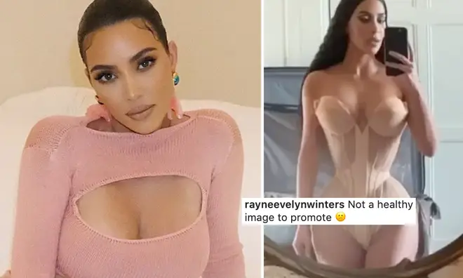 Kim Kardashian's corset video has been slammed.