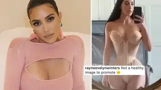 Kim Kardashian's corset video has been slammed.