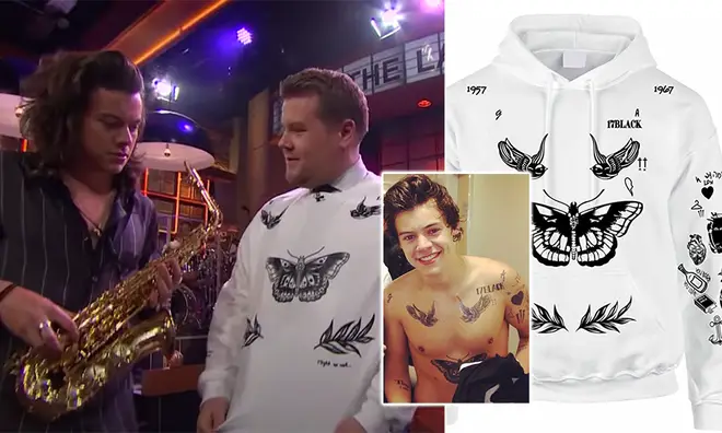 Harry Styles tattoos were made into a sweatshirt
