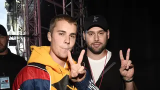 Justin Bieber and Scooter Braun One Love Manchester Benefit Concert