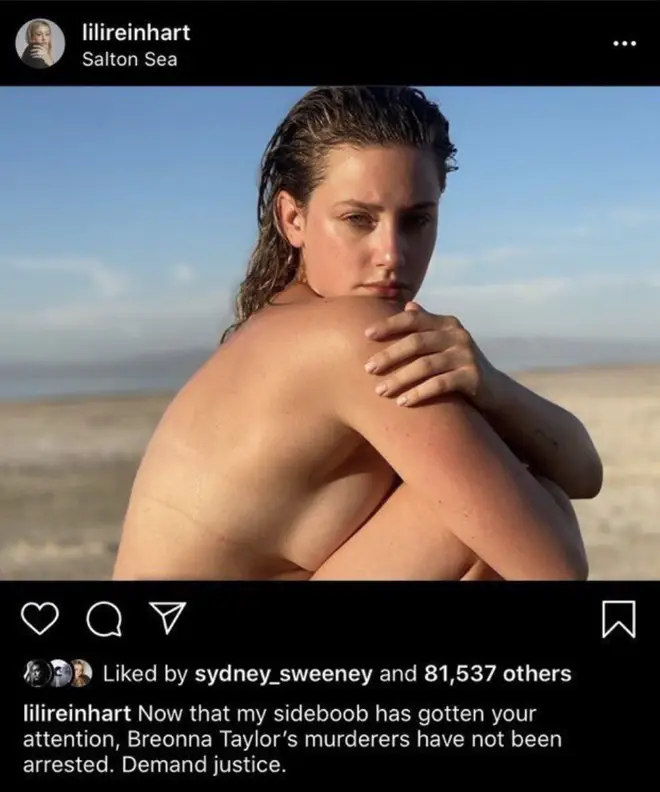Lili Reinhart deletes sultry Instagram pointing to Breonna Taylor's death