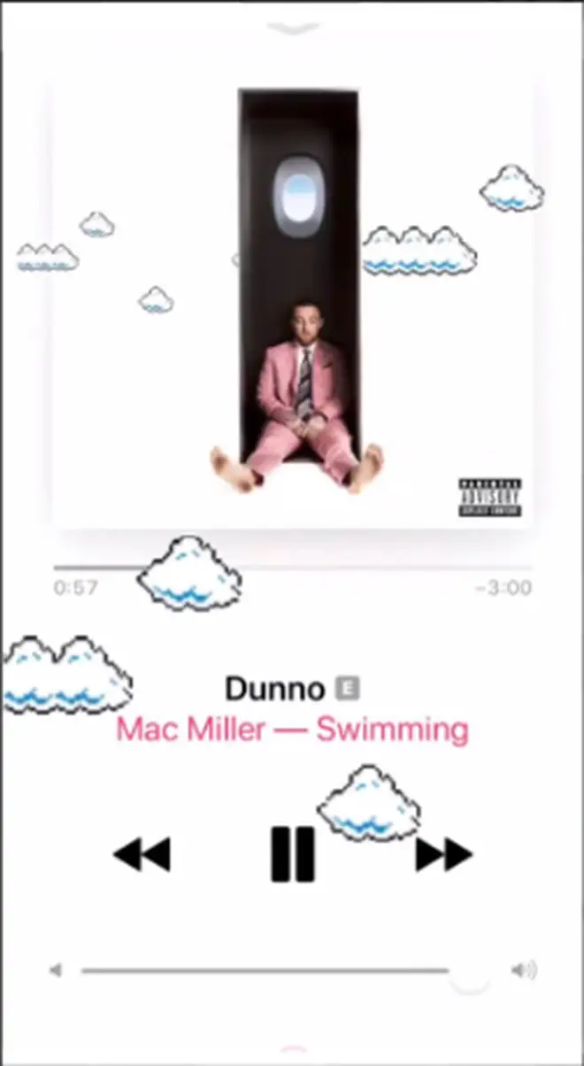 Ariana Grande shared screenshots of the Mac Miller songs she was listening to.
