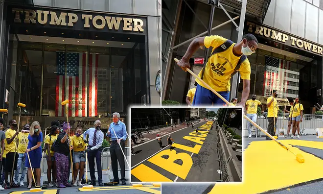 A new Black Lives Matter mural has been painted in New York