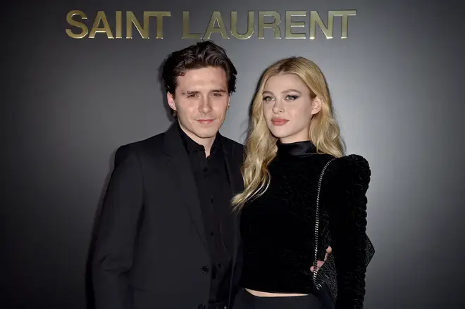 Brooklyn Beckham and Nicola Peltz attend the Saint Laurent show as part of the Paris Fashion Week Womenswear Fall/Winter 2020/2021 on February 25, 2020