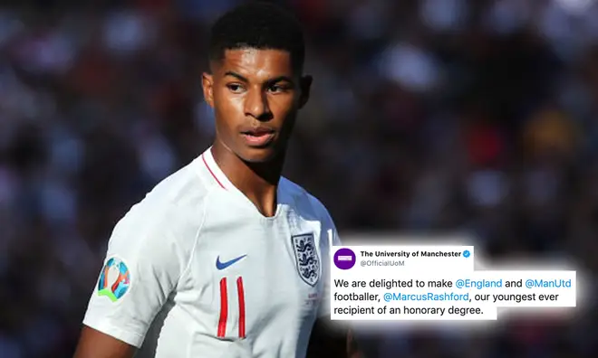 Marcus Rashford is receiving an honorary doctorate