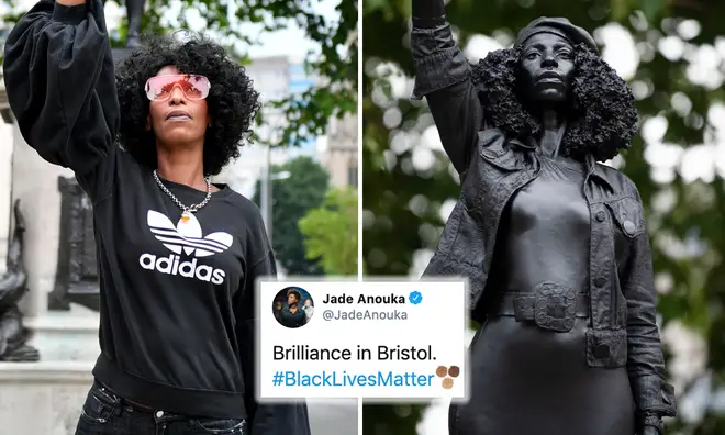 Colston statue replaced with Black Lives Matter protester in Bristol