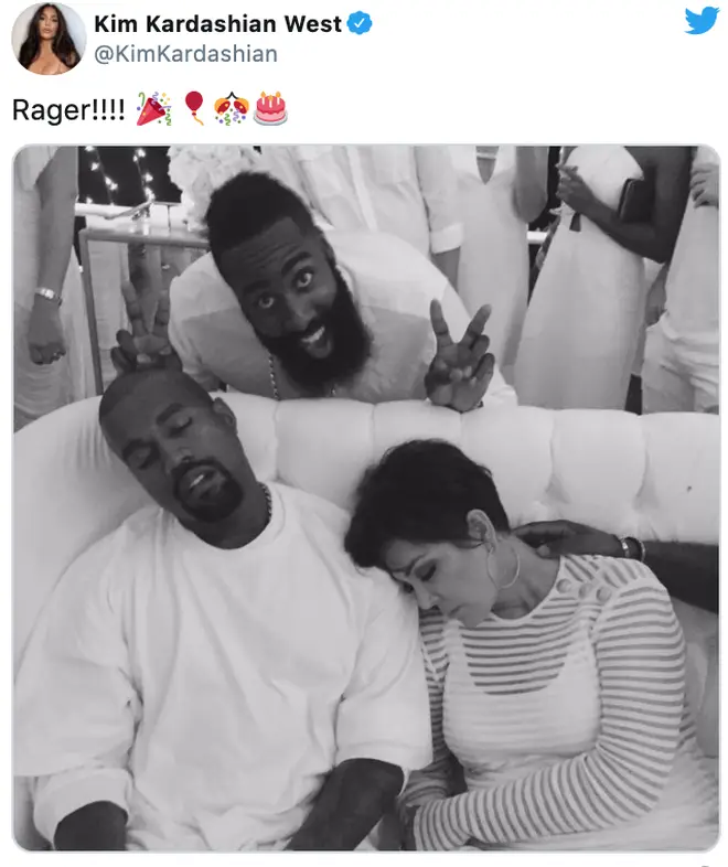 Kanye West and Kris Jenner asleep on each other at a yacht party in 2015