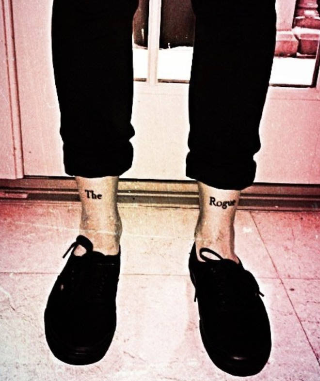 Louis Tomlinson's ankle tattoo 'The Rogue'