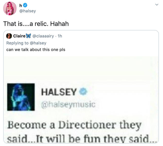 Halsey resurfaces an old One Direction fandom tweet